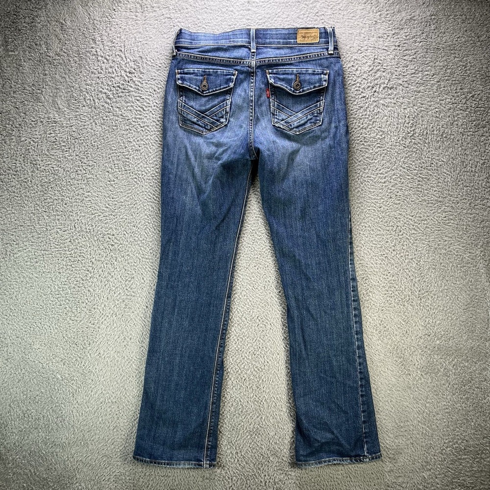 Levi's Jeans Womens 28x30 Blue 525 Perfect Waist Boot Cut Flap Pockets Denim - Picture 2 of 12